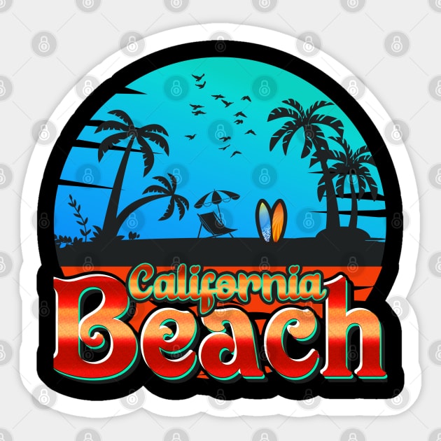 California Beach Sticker by Tonibhardwaj